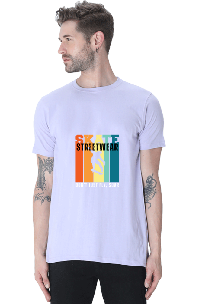Skateboarding Unisex Cotton Round Neck T-shirt