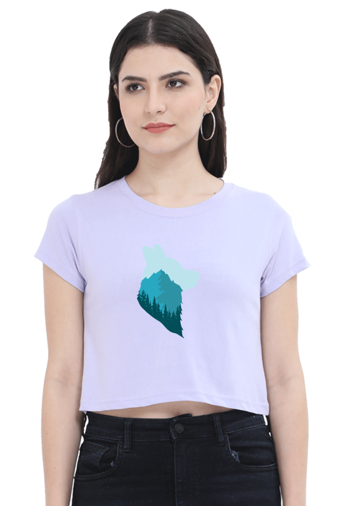Women Adventure Crop Top - wolf