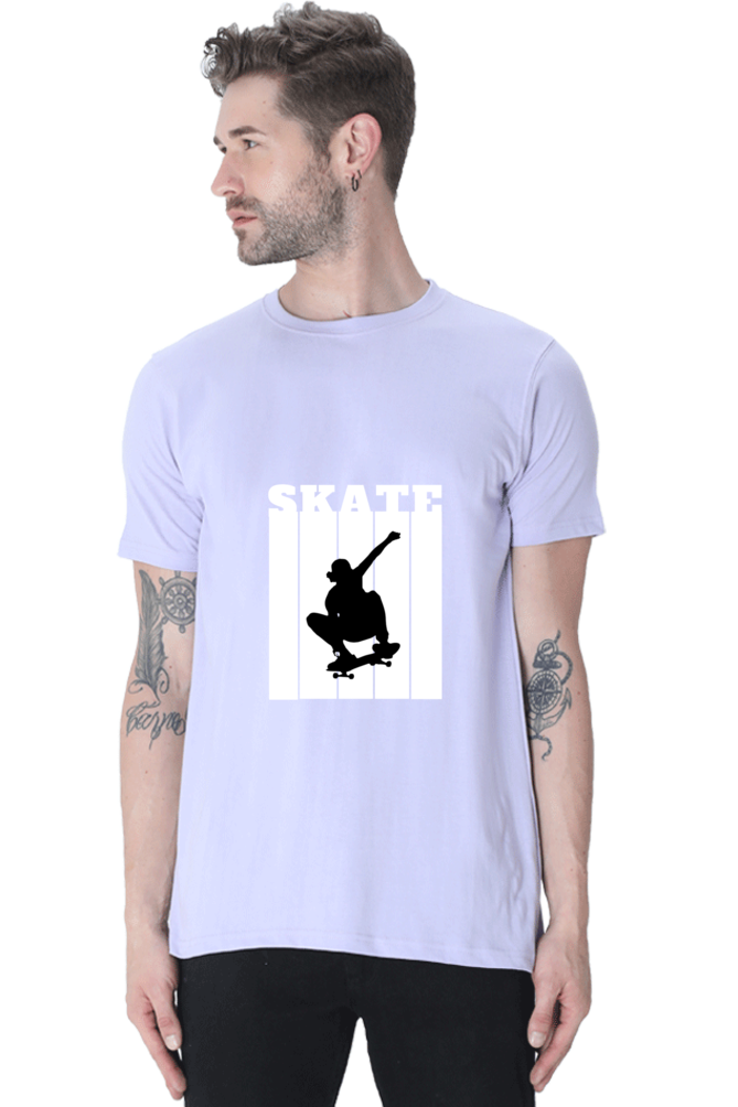 Skateboarding Unisex Cotton Round Neck T-shirt
