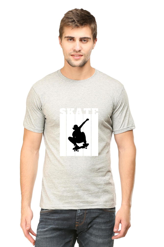 Skateboarding Unisex Cotton Round Neck T-shirt