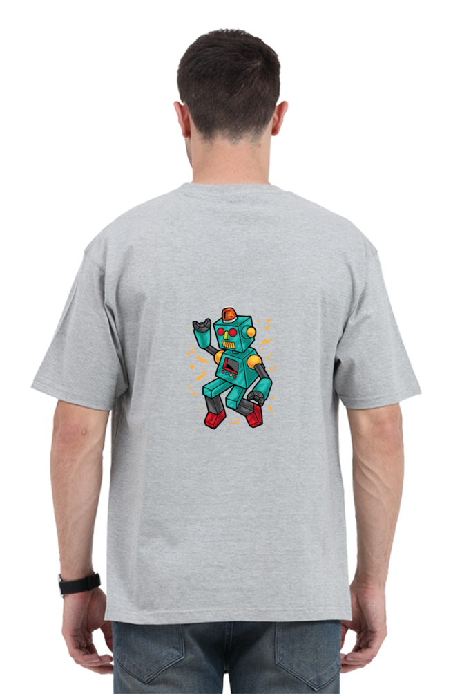 Men Oversized Classic Dance T Shirt - dancing robo