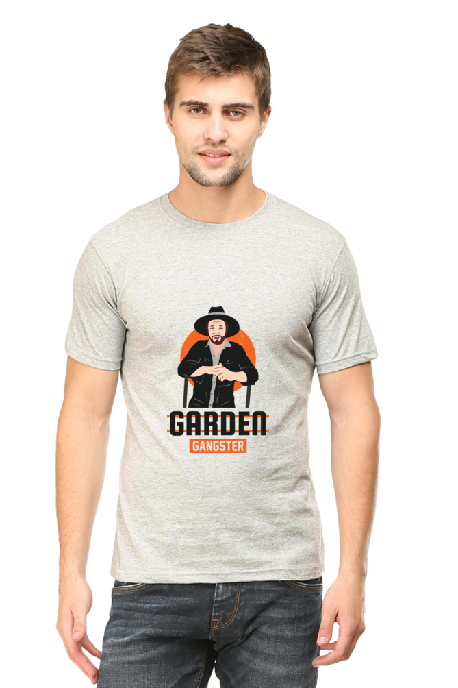 Men's Gardening Cotton Round Neck T-Shirt - gangster
