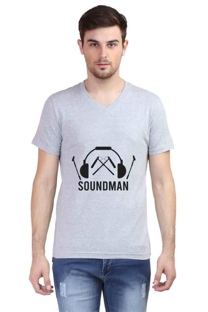 Men's V Neck T-Shirt - Soundman