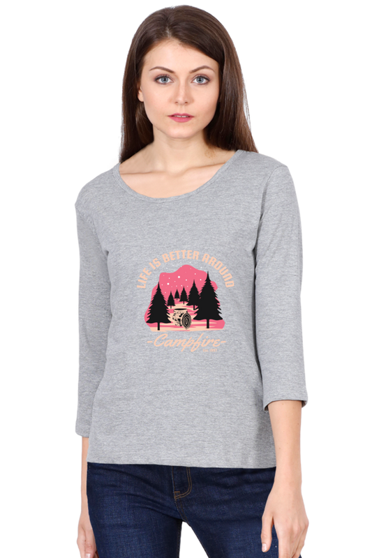 Women’s Full Sleeves Adventure T-Shirts - life is better