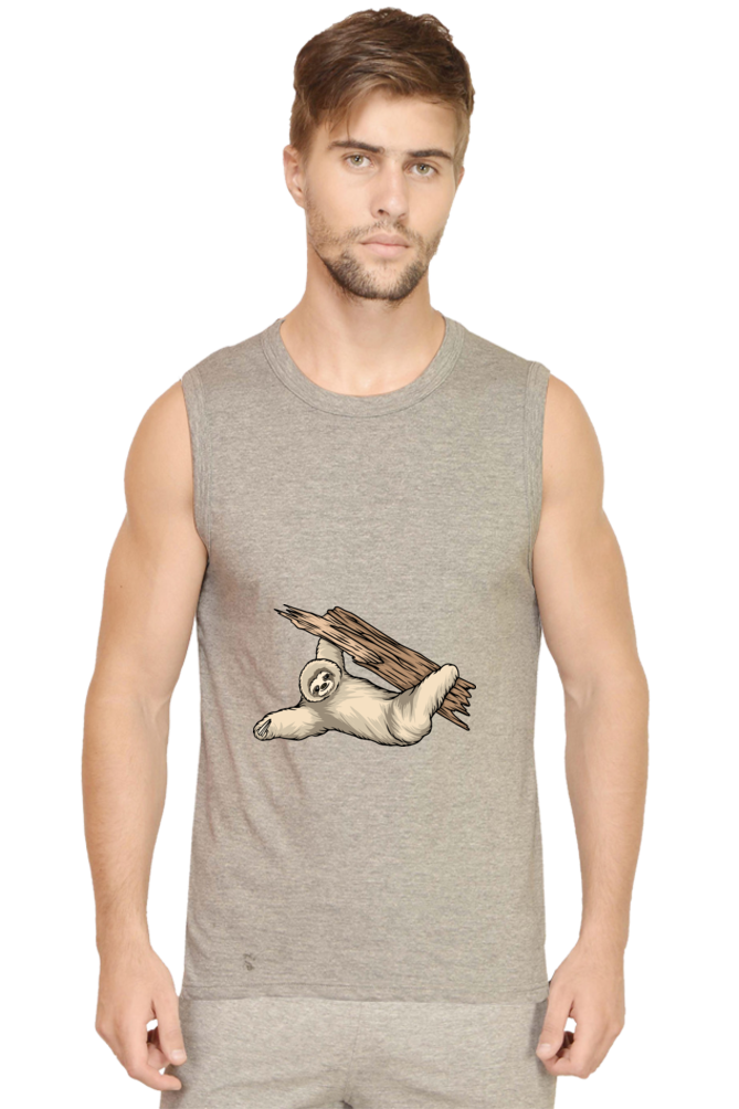 Men’s Sloth Gym Vest - waving baby