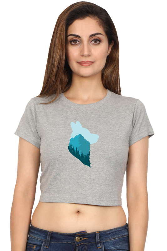 Women Adventure Crop Top - wolf