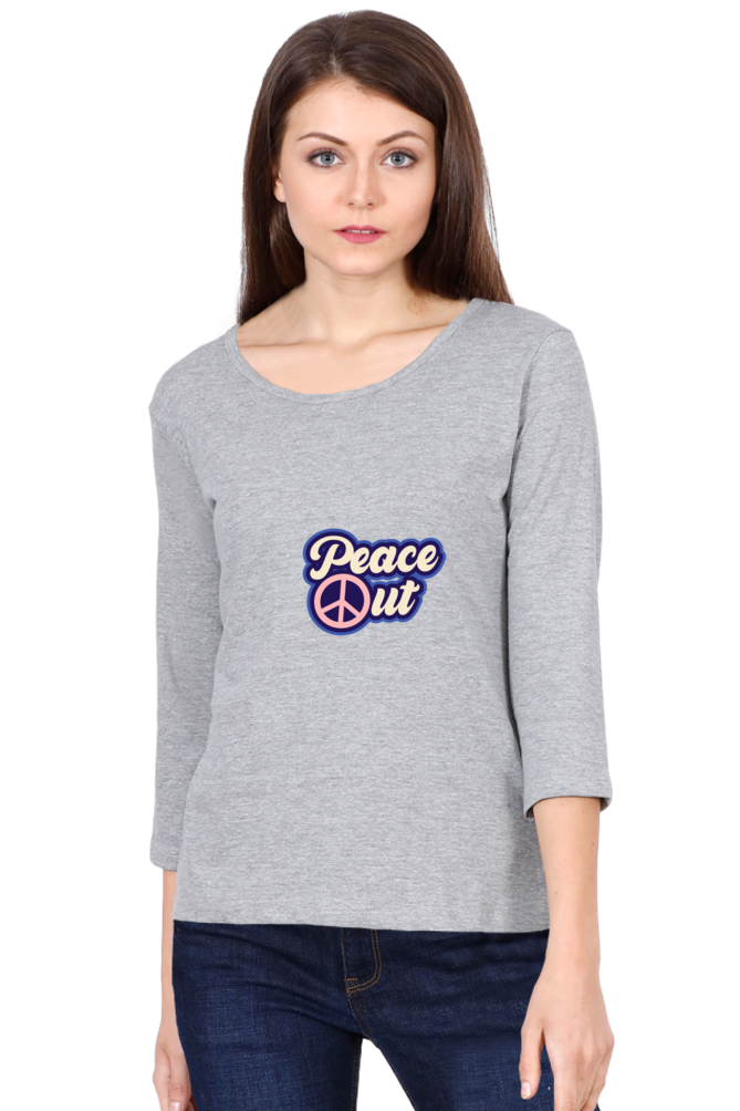 Women Full Sleeve T-Shirt - Peace Out