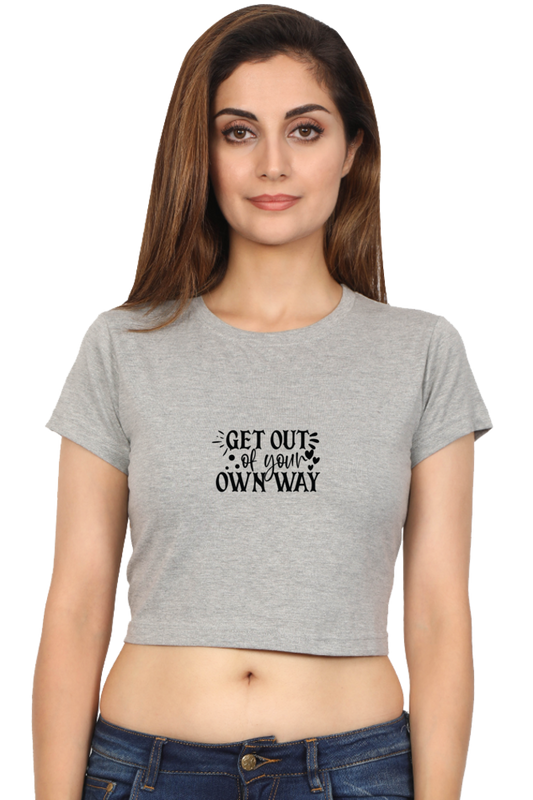 Women Motivational Crop Top - Own Way