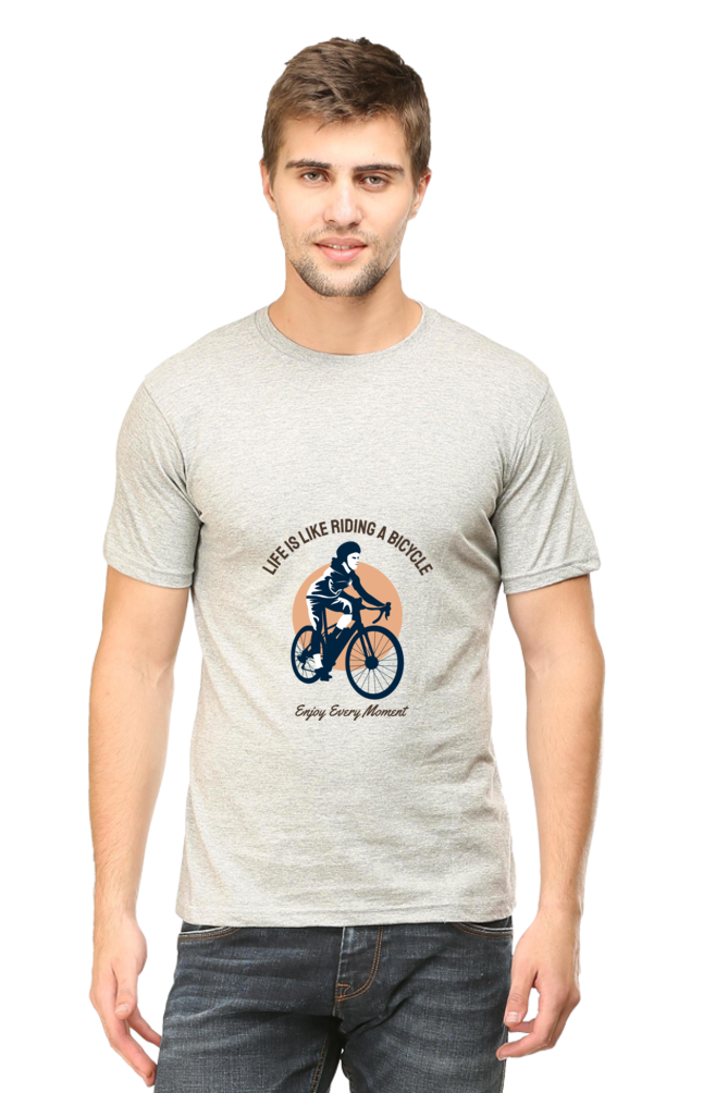 Men's Rider Cotton Round Neck T-Shirt - life