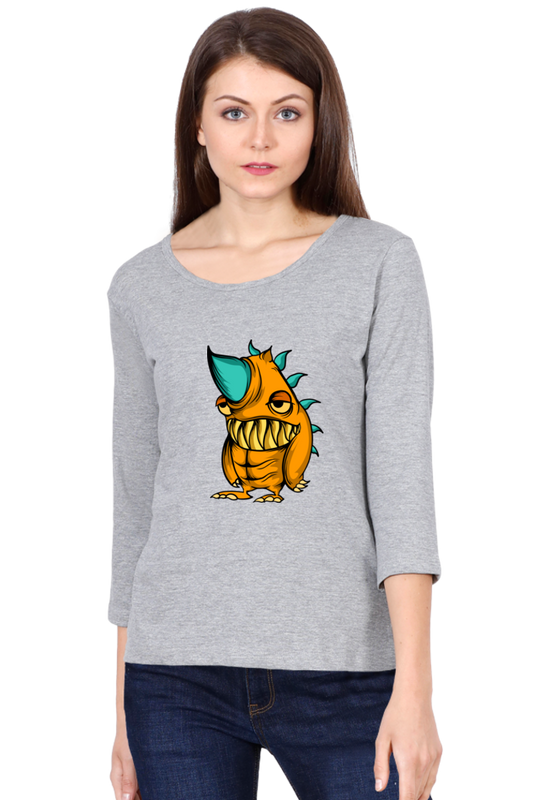 Women’s Full Sleeves Animal's & Monster's  T-Shirts - lazy rino