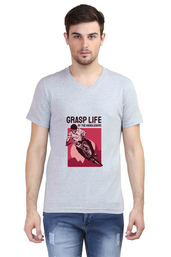 Men's Rider V Neck T-Shirt - grasp