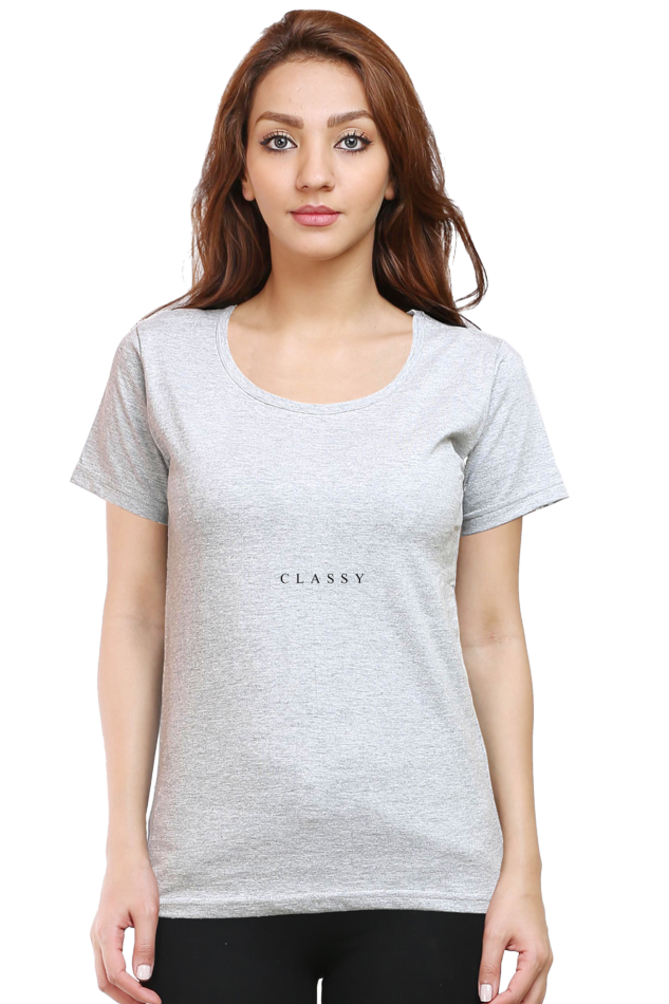 Women’s Round Neck Printed Minimalistic T-Shirts -  Classy