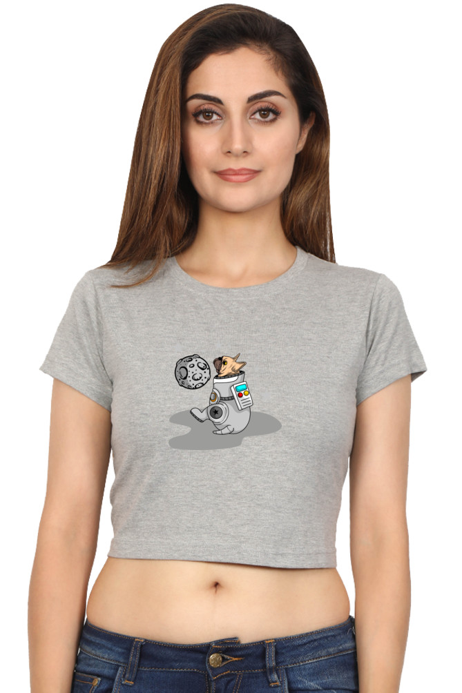 Women Animal's & Monster's  Crop Top -  astro dog