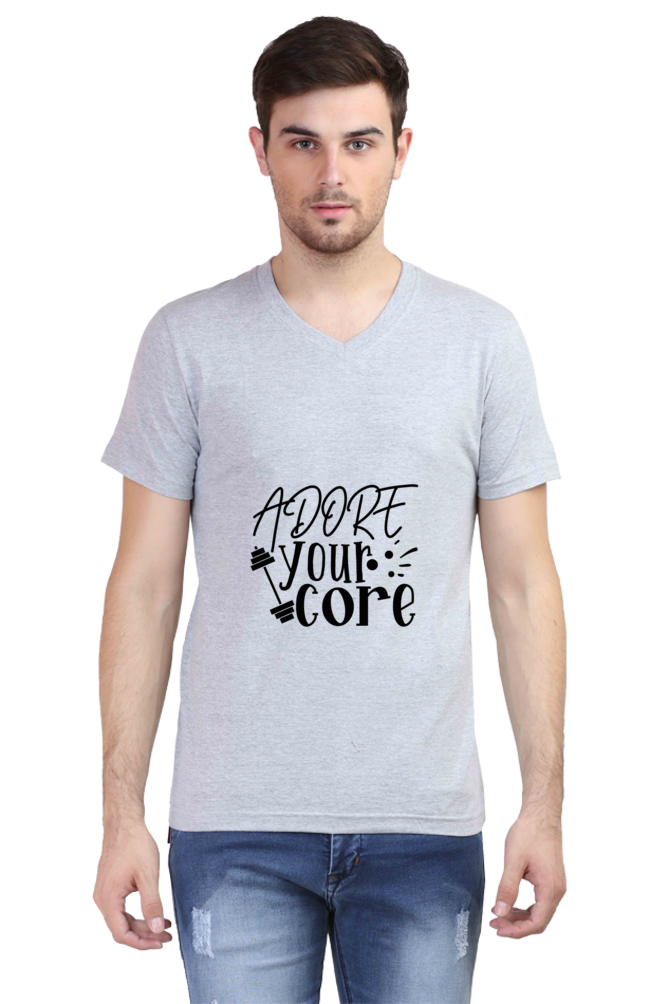 Men's Summer V Neck T-Shirt - Adore