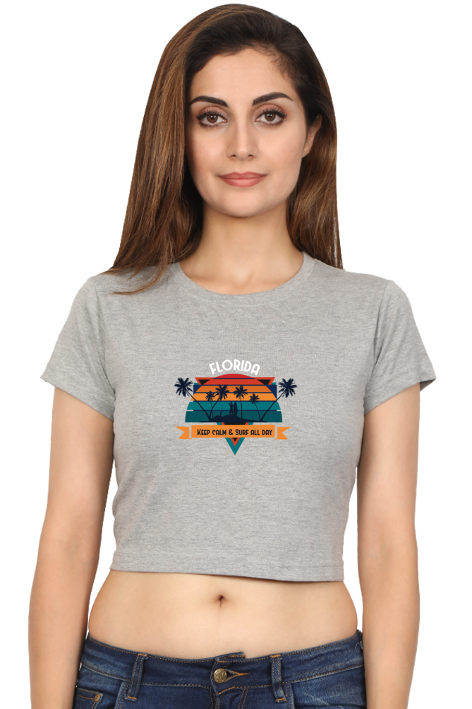 Women's Summer Crop Top - Florida