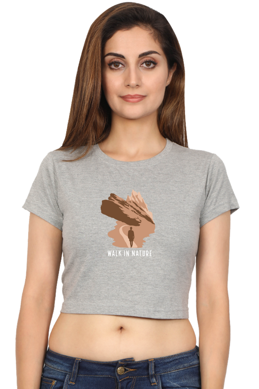 Women Adventure Crop Top - nature walk