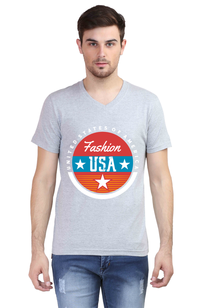 Men's V Neck T-Shirt - Fashion USA