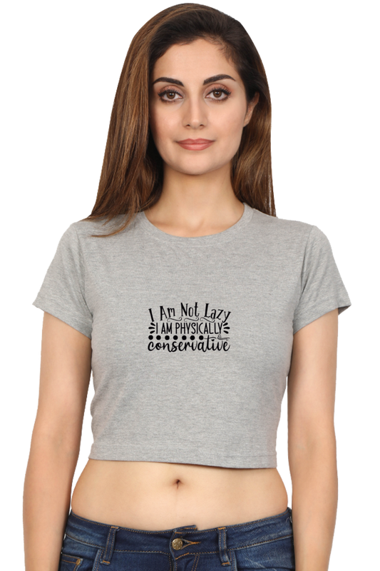 Women Funny & Queen SVG Crop Top - Conservative