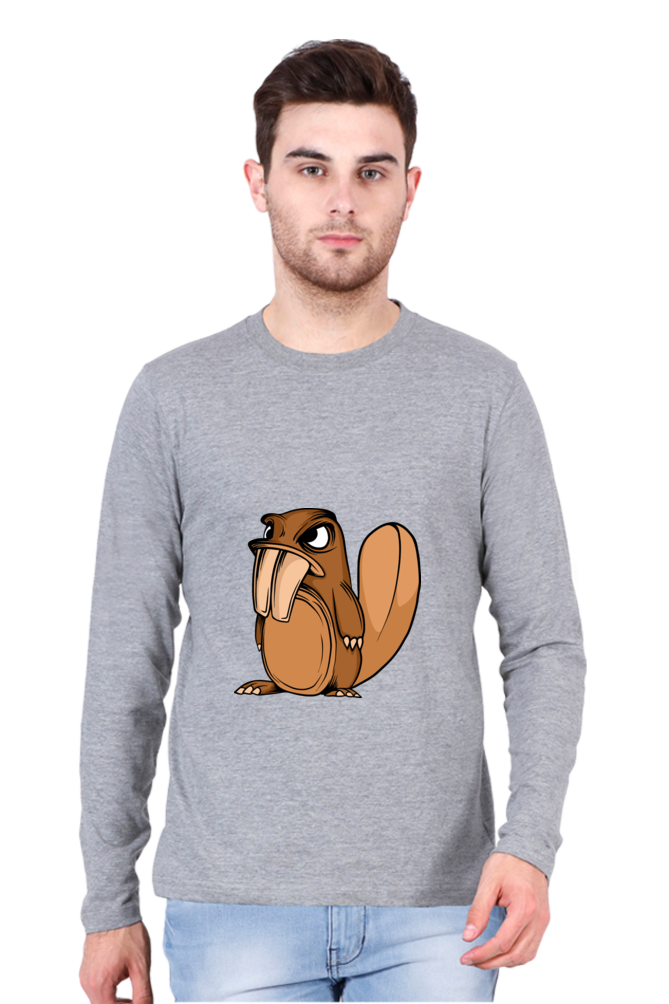 Men’s  Animal's & Monster's Full Sleeve - T Shirt - monster squirrel