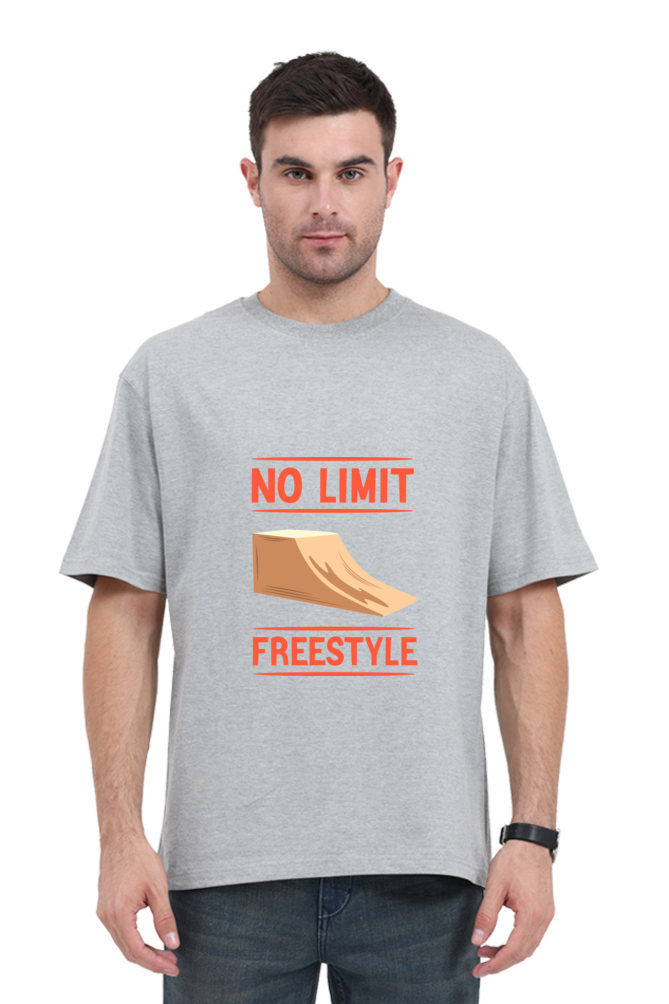 Men Skateboard Oversized Classic T Shirt  - Freestyle