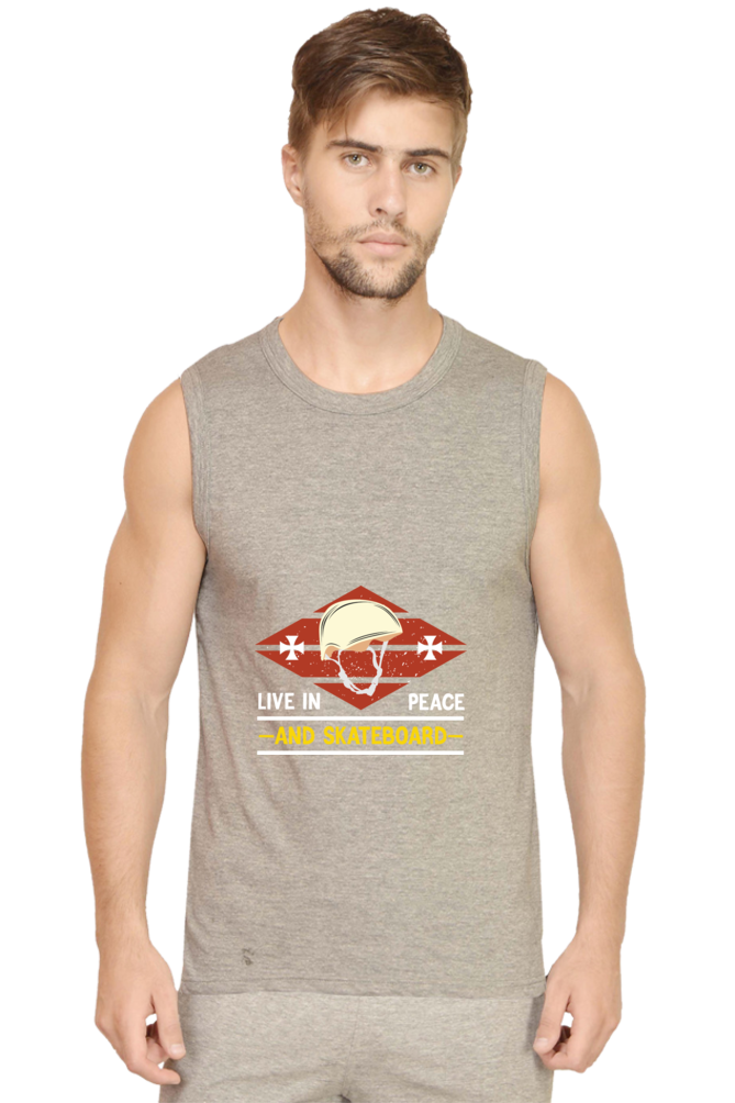 Men’s Skateboard Gym Vest - Peace