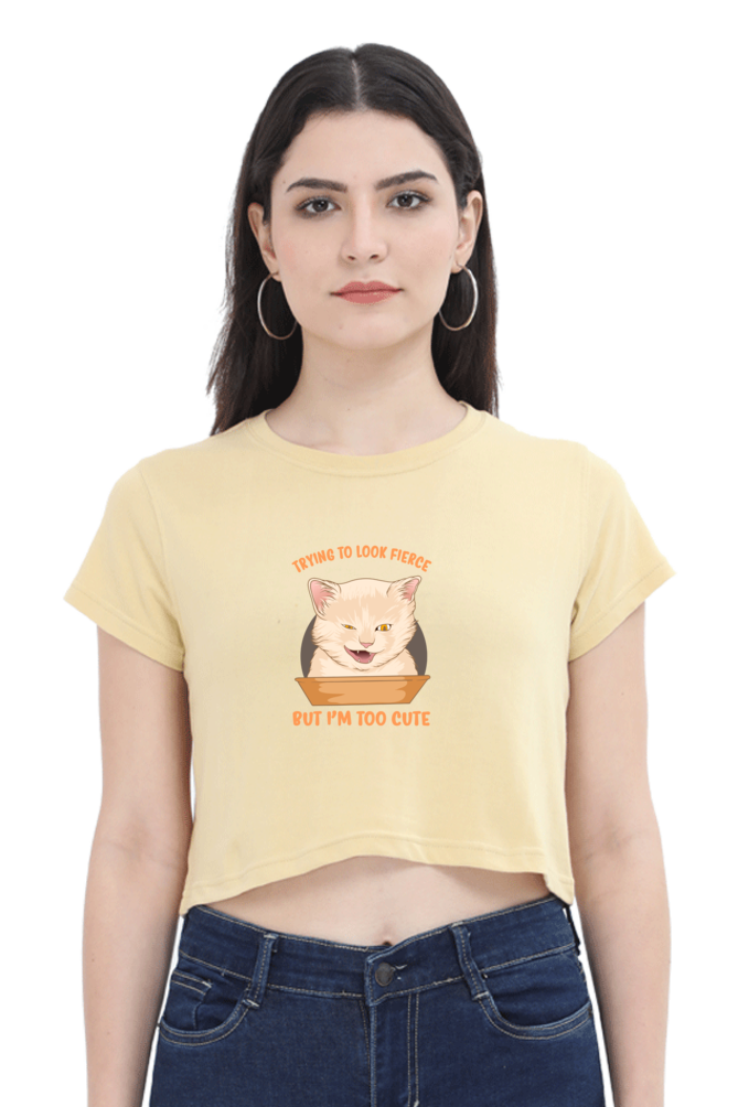 Women Funny & Queen SVG Crop Top - Fierce