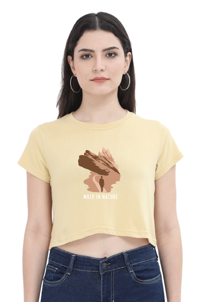 Women Adventure Crop Top - nature walk