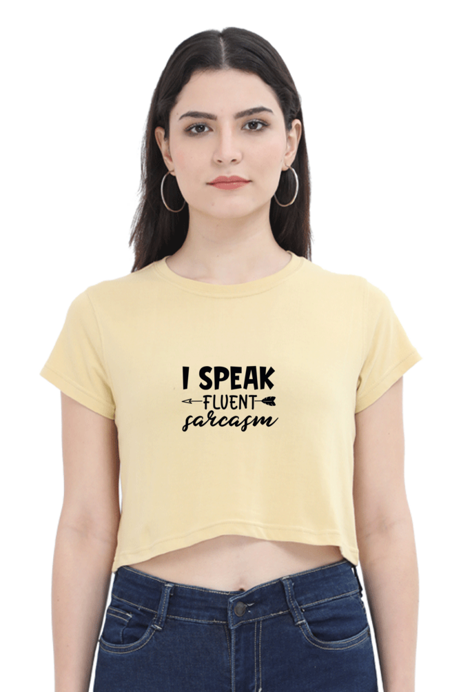 Women Funny & Queen SVG Crop Top - Fluent