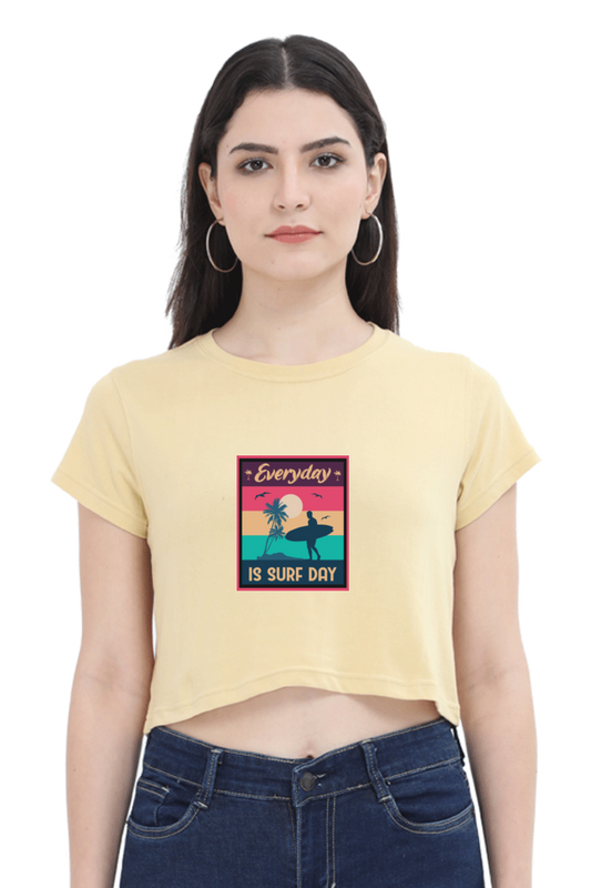 Women's Summer Crop Top - Surf Day