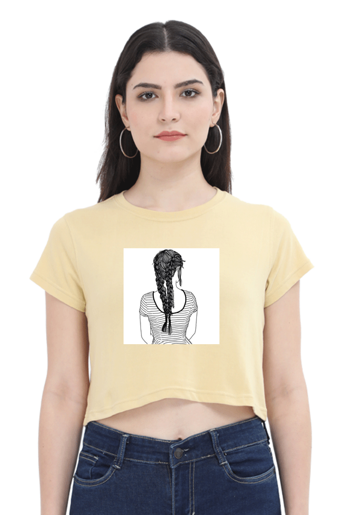 Women's Crop Top - girl with brads