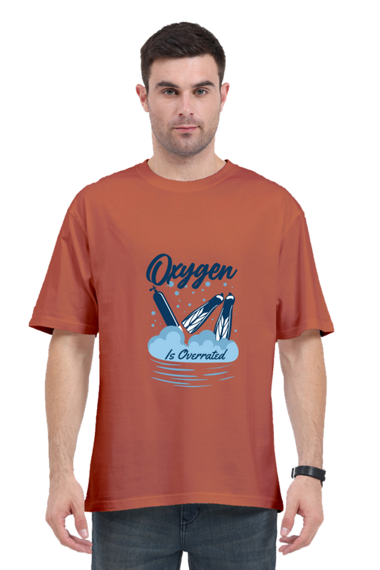 Men Swimming Oversized Classic T Shirt  - Overrated