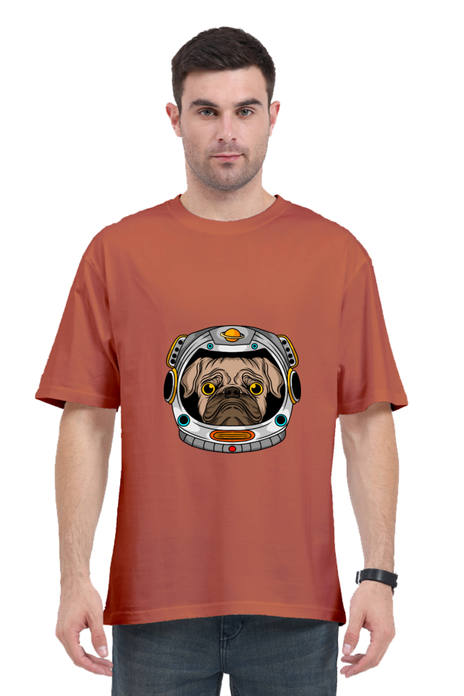 Men Animal's & Monster's  Oversized Classic T Shirt  -  helmet dog