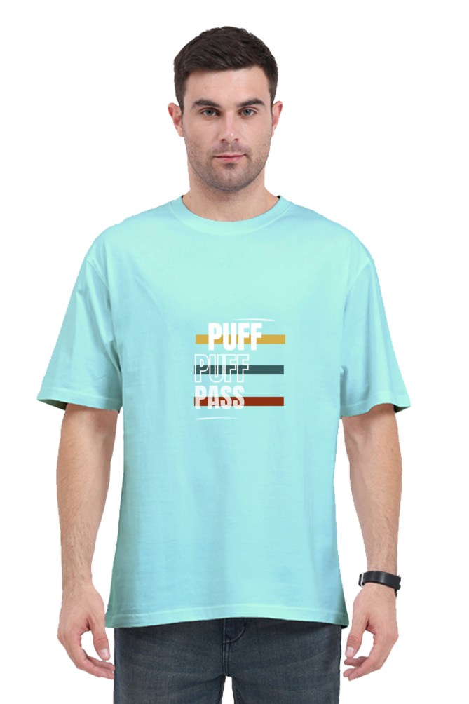 Round Neck Half-Sleeves - Puff Puff Push T-Shirt