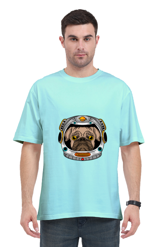 Men Animal's & Monster's  Oversized Classic T Shirt  -  helmet dog