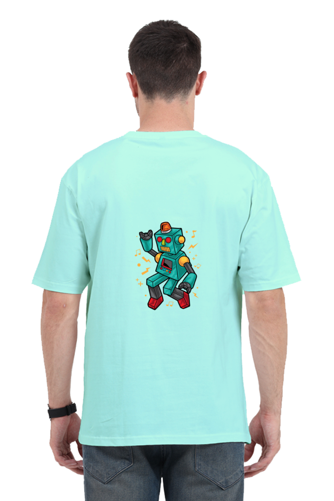 Men Oversized Classic Dance T Shirt - dancing robo