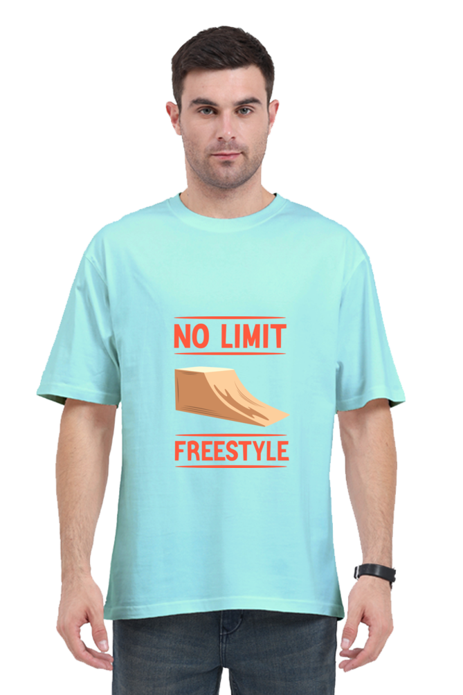 Men Skateboard Oversized Classic T Shirt  - Freestyle