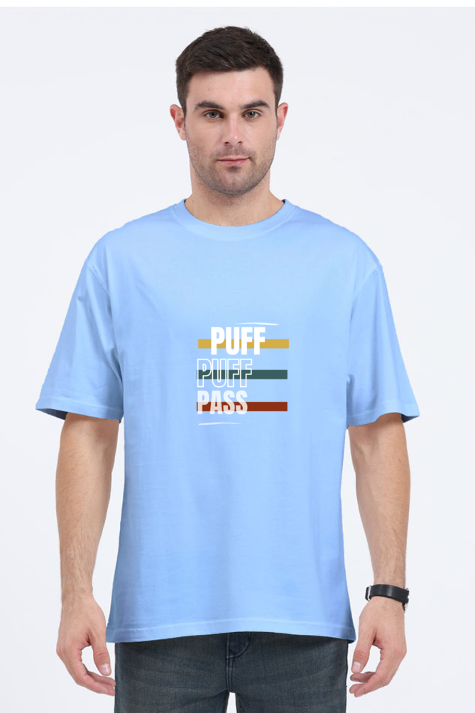 Round Neck Half-Sleeves - Puff Puff Push T-Shirt