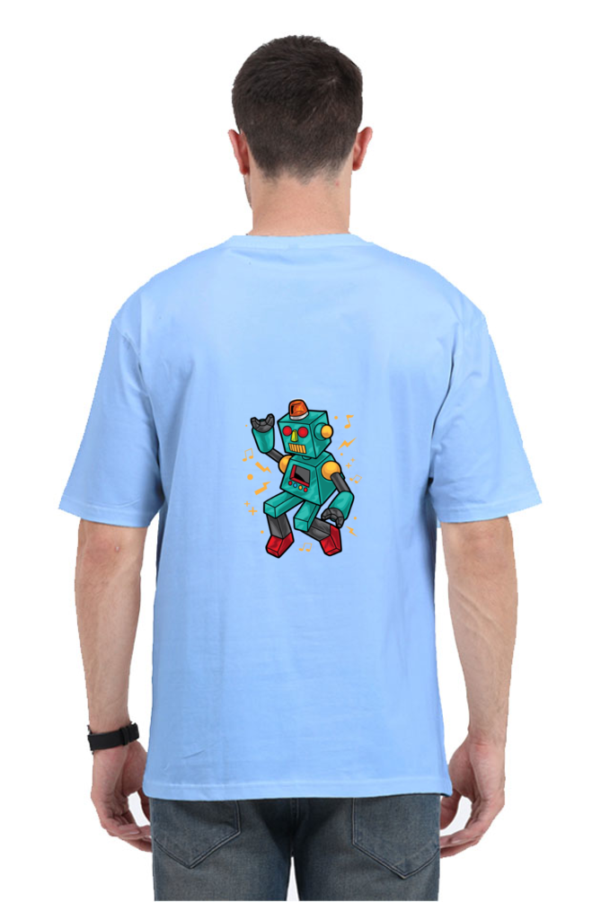 Men Oversized Classic Dance T Shirt - dancing robo