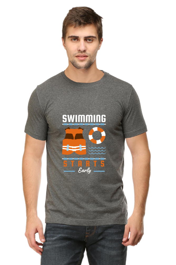 Men's Round Neck Swimming T-Shirt - Starts