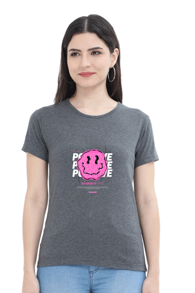 Women’s Round Neck Stones T-Shirts - Positive