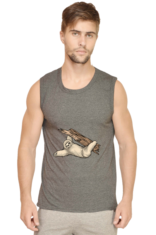 Men’s Sloth Gym Vest - waving baby