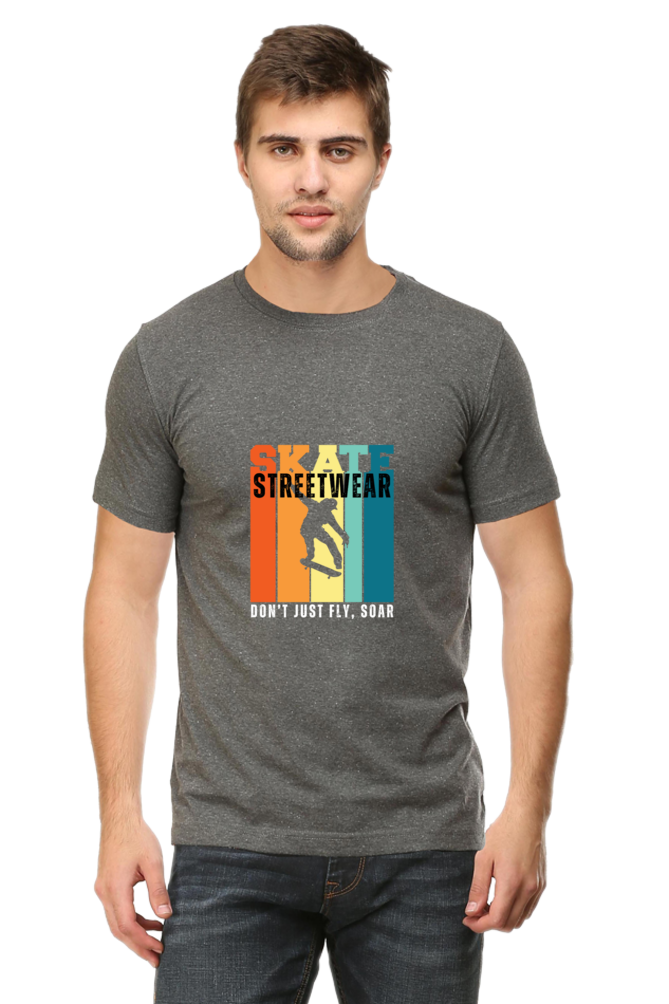 Skateboarding Unisex Cotton Round Neck T-shirt