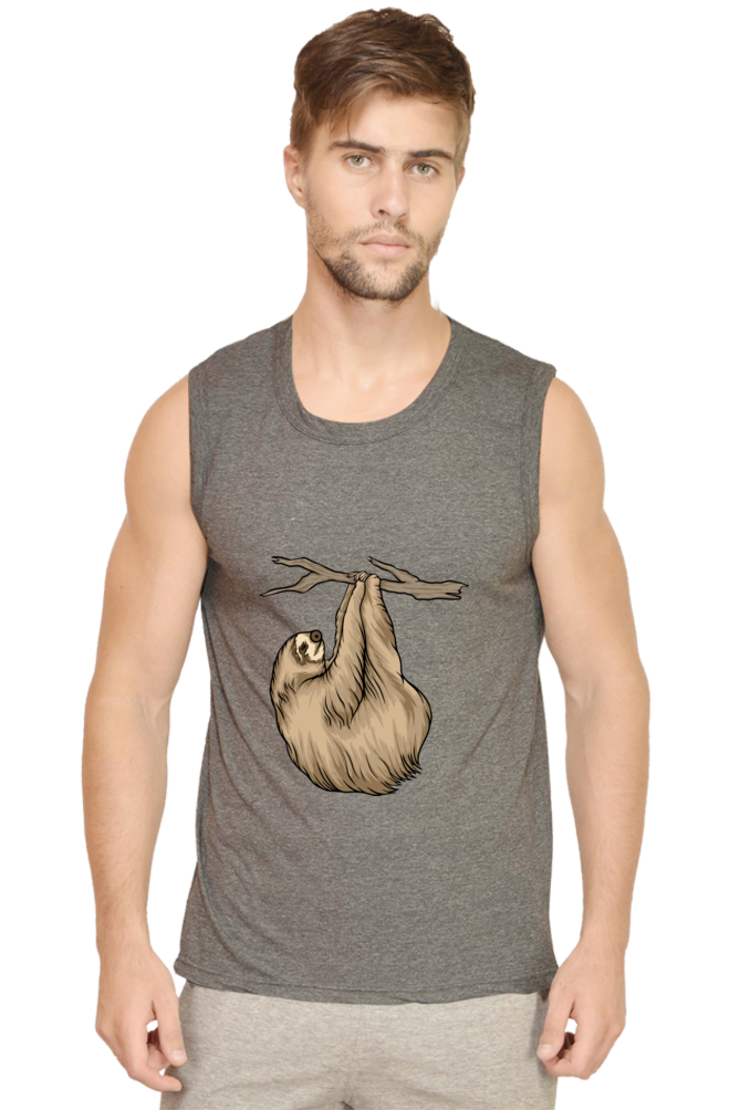 Men’s Sloth Gym Vest - do not disturb