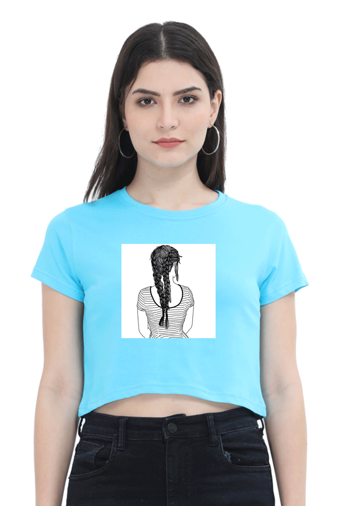 Women's Crop Top - girl with brads