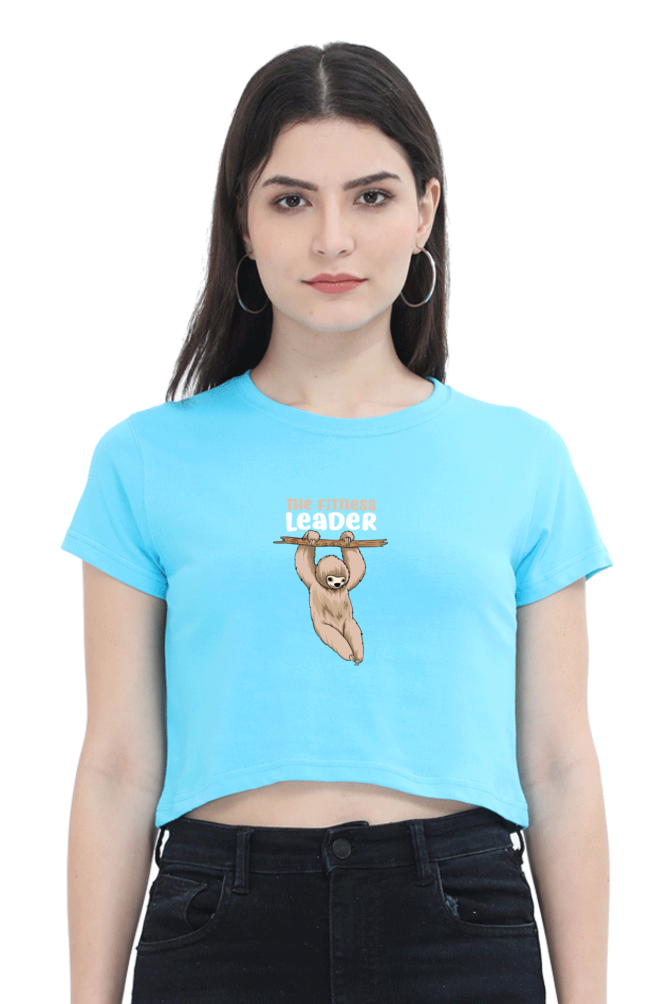 Women Funny & Queen SVG Crop Top - Leader