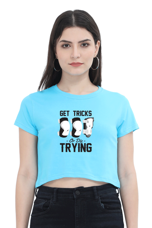 Women Skateboard Crop Top - Tricks