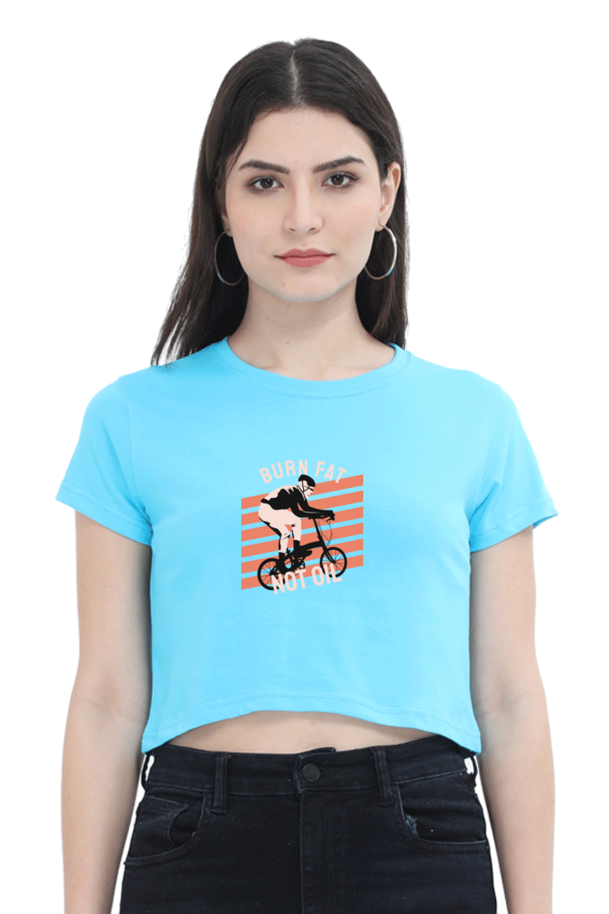Women Rider Crop Top - burn fat