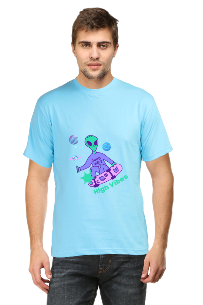 Men's Round Neck T-Shirt - High Vibes