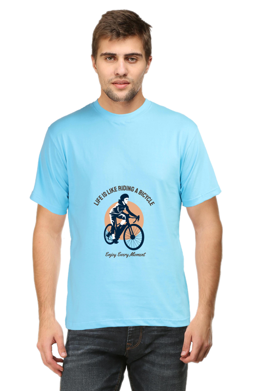 Men's Rider Cotton Round Neck T-Shirt - life