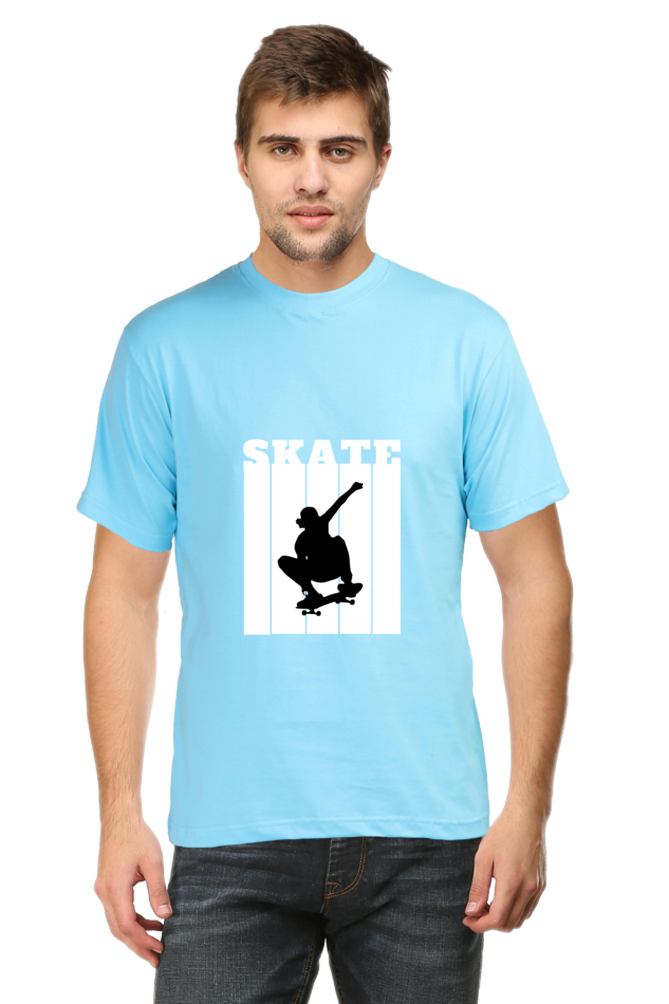 Skateboarding Unisex Cotton Round Neck T-shirt